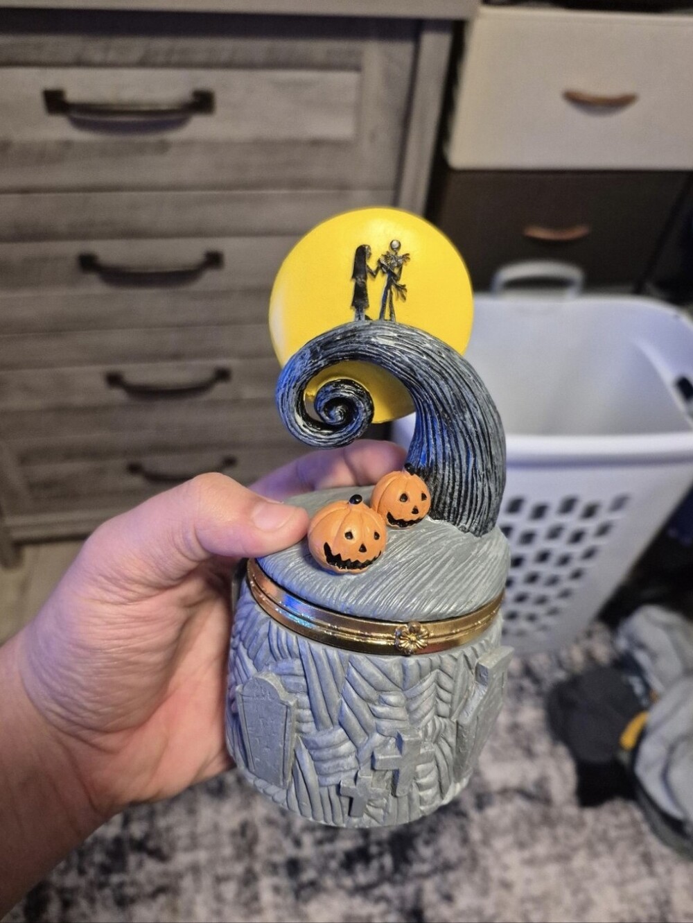 Nightmare Before Christmas Jack Skellington Halloween Trinket Box - Picture 7 of 11